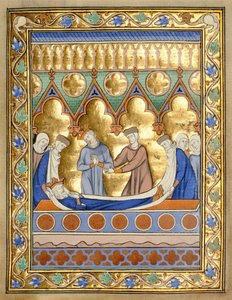 Sepoltura di Davide, dal Salterio e Ore di Isabella di Francia, Parigi, c.1260 da French School